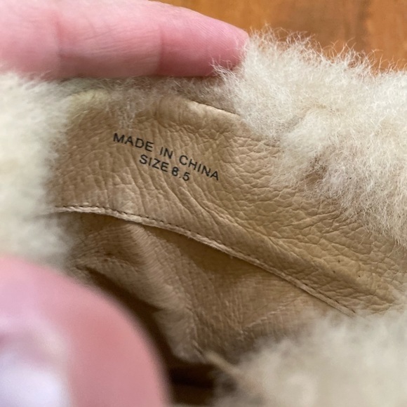 ANTHROPOLOGIE Bill Blass Shearling-trimmed Booties Size 8.5 - Picture 7 of 11